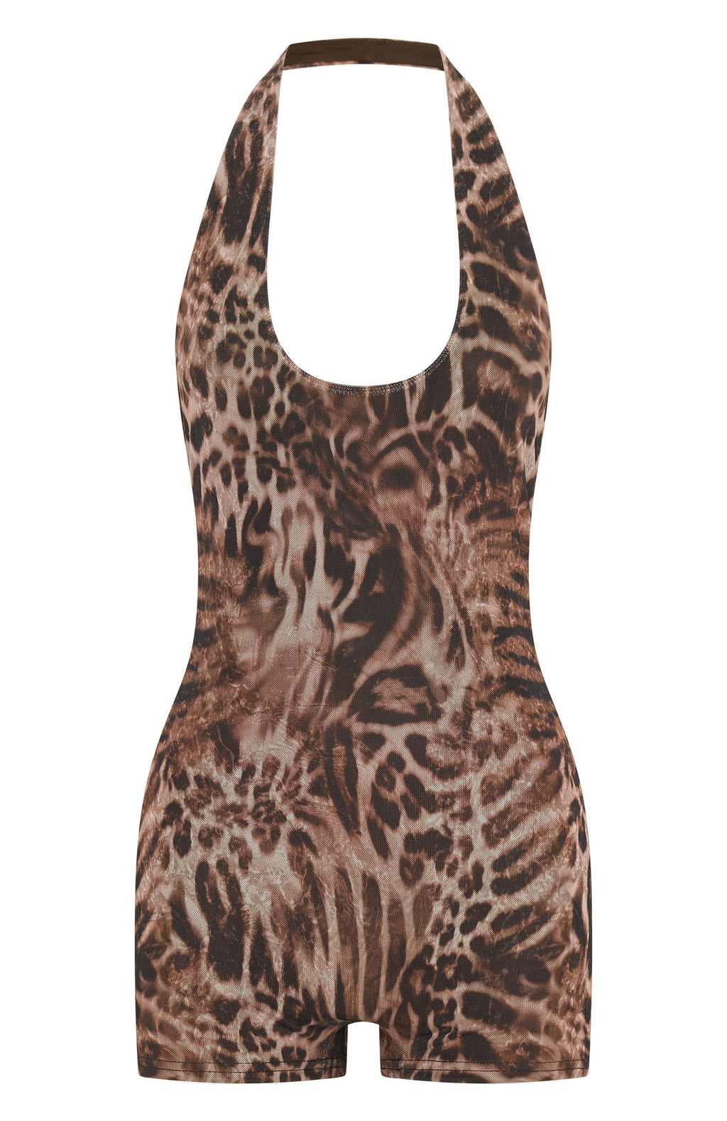 White Fox Wishful Thinking Halter Playsuit The Wild Print