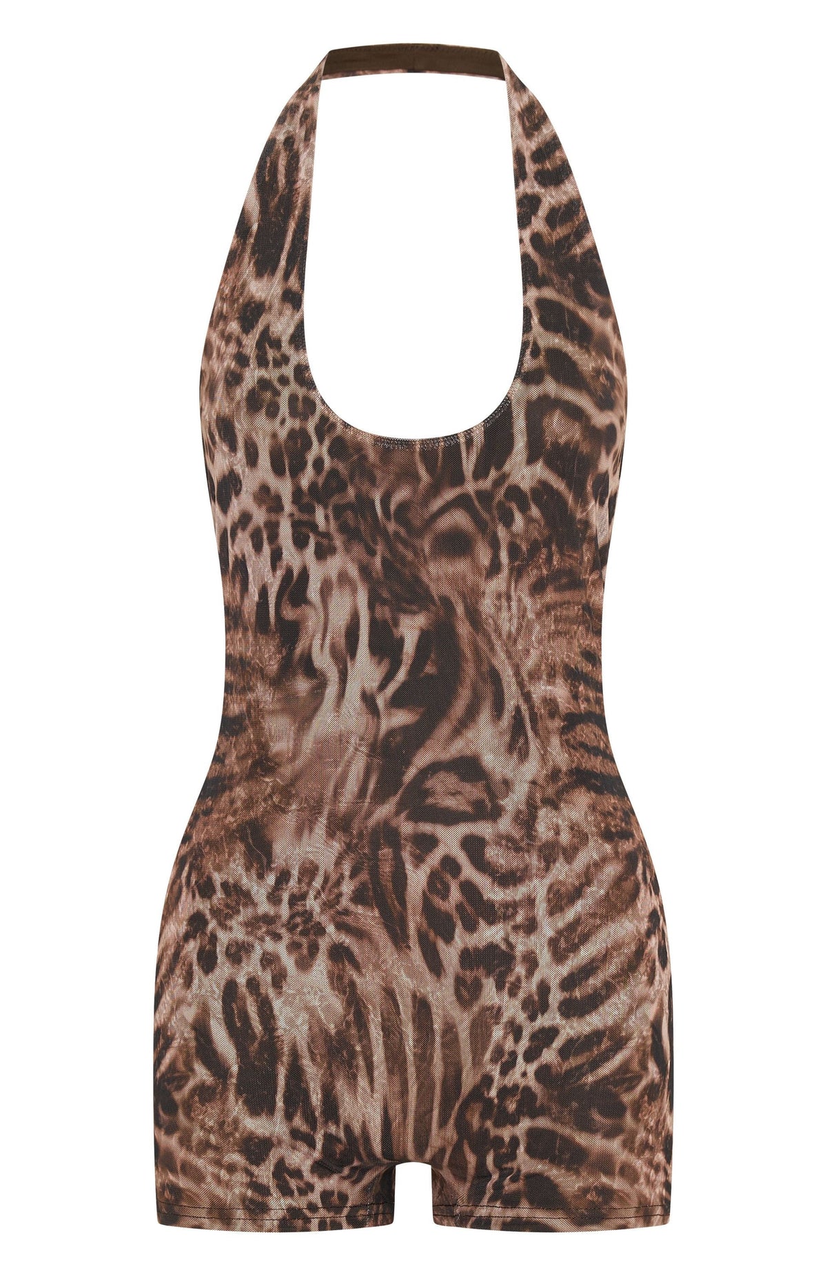 White Fox Wishful Thinking Halter Playsuit The Wild Print