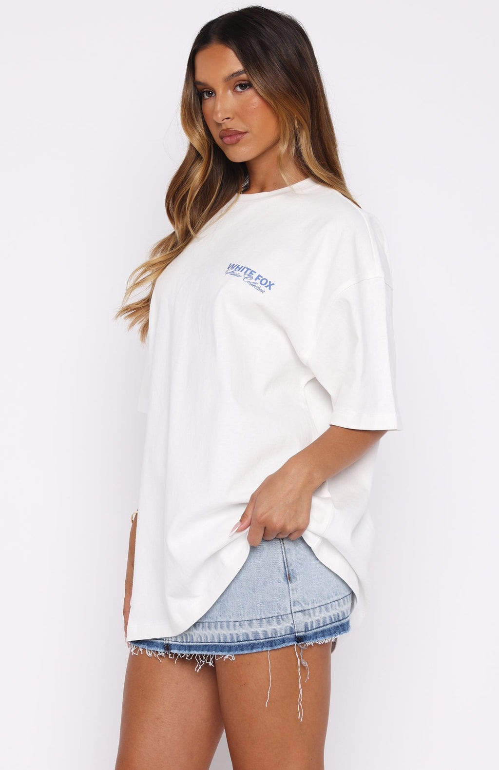 White Fox Having My Way Oversized Tee White