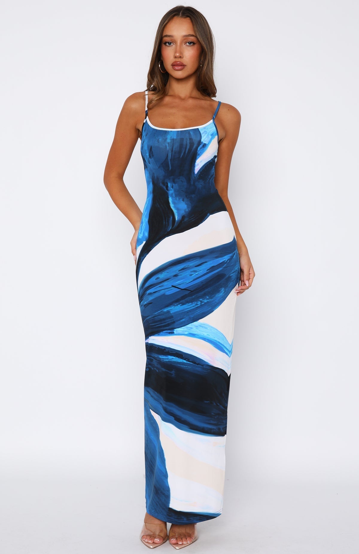 White Fox Feeling The Heat Maxi Dress Midnight Petal