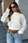 White Fox Can't Help Falling Knit Sweater White
