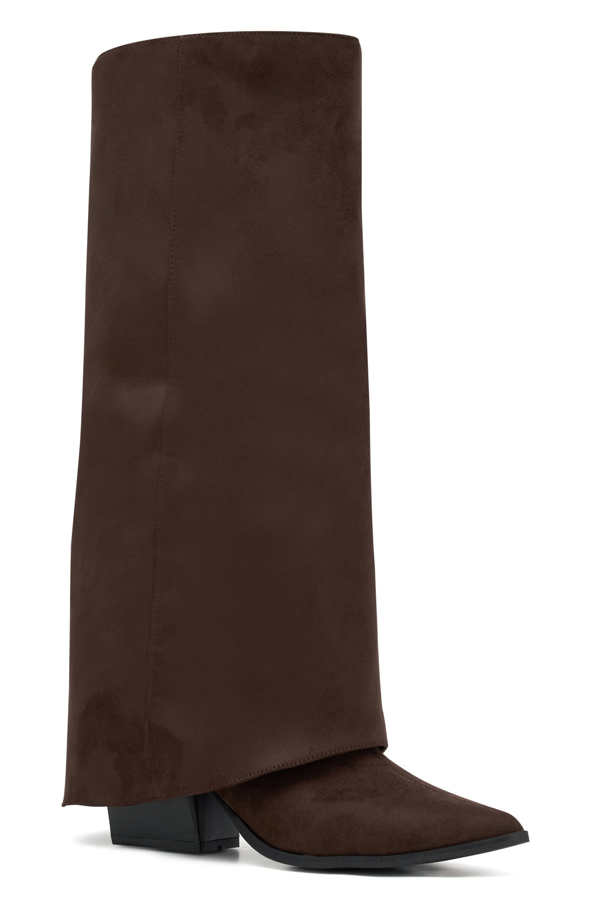 White Fox I'm That Girl Knee High Boots Chocolate Faux Suede