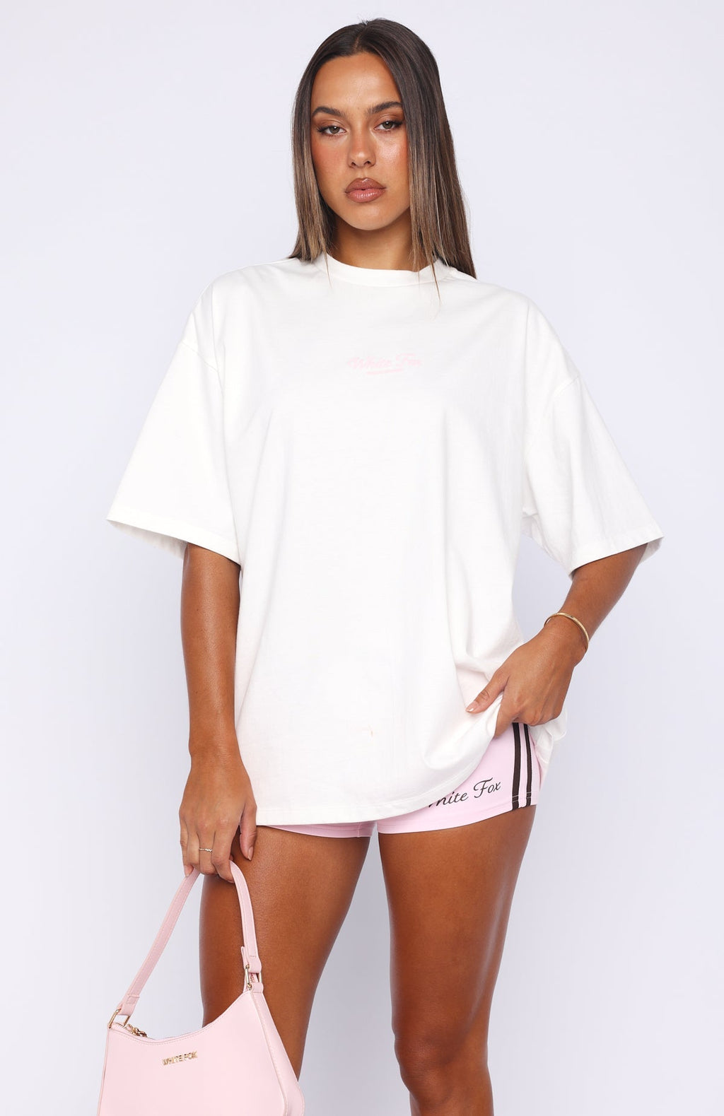 White Fox Verano Sixteen Valeria Oversized Tee White