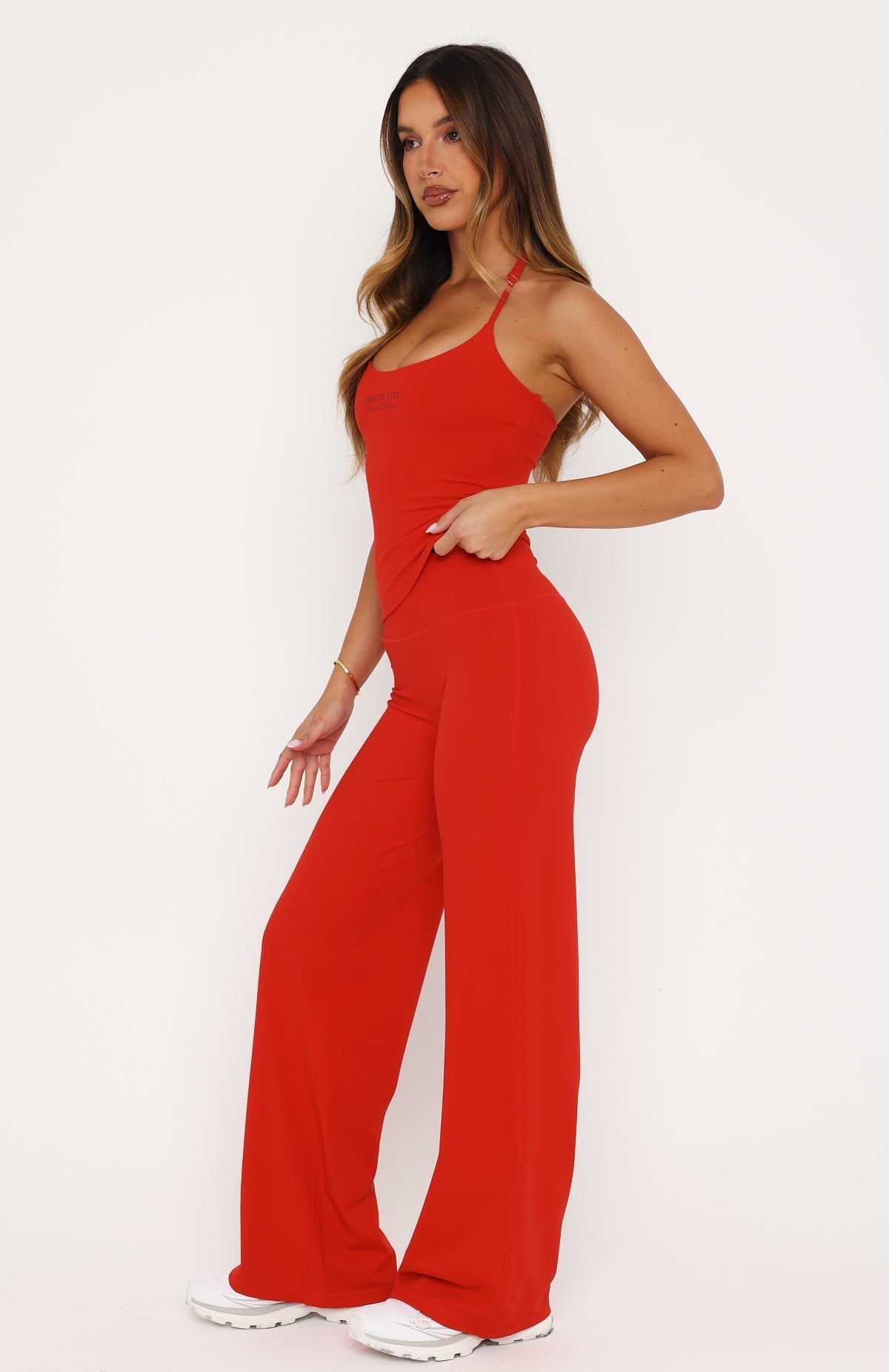 White Fox Studio 17 Lila Wide Leg Pants Red