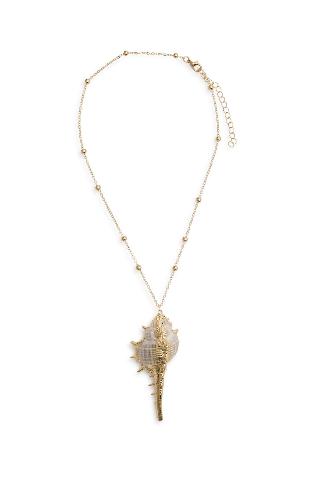 White Fox Autumn Necklace Gold