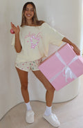 White Fox Sweetheart Pyjama Short Festive Flicker