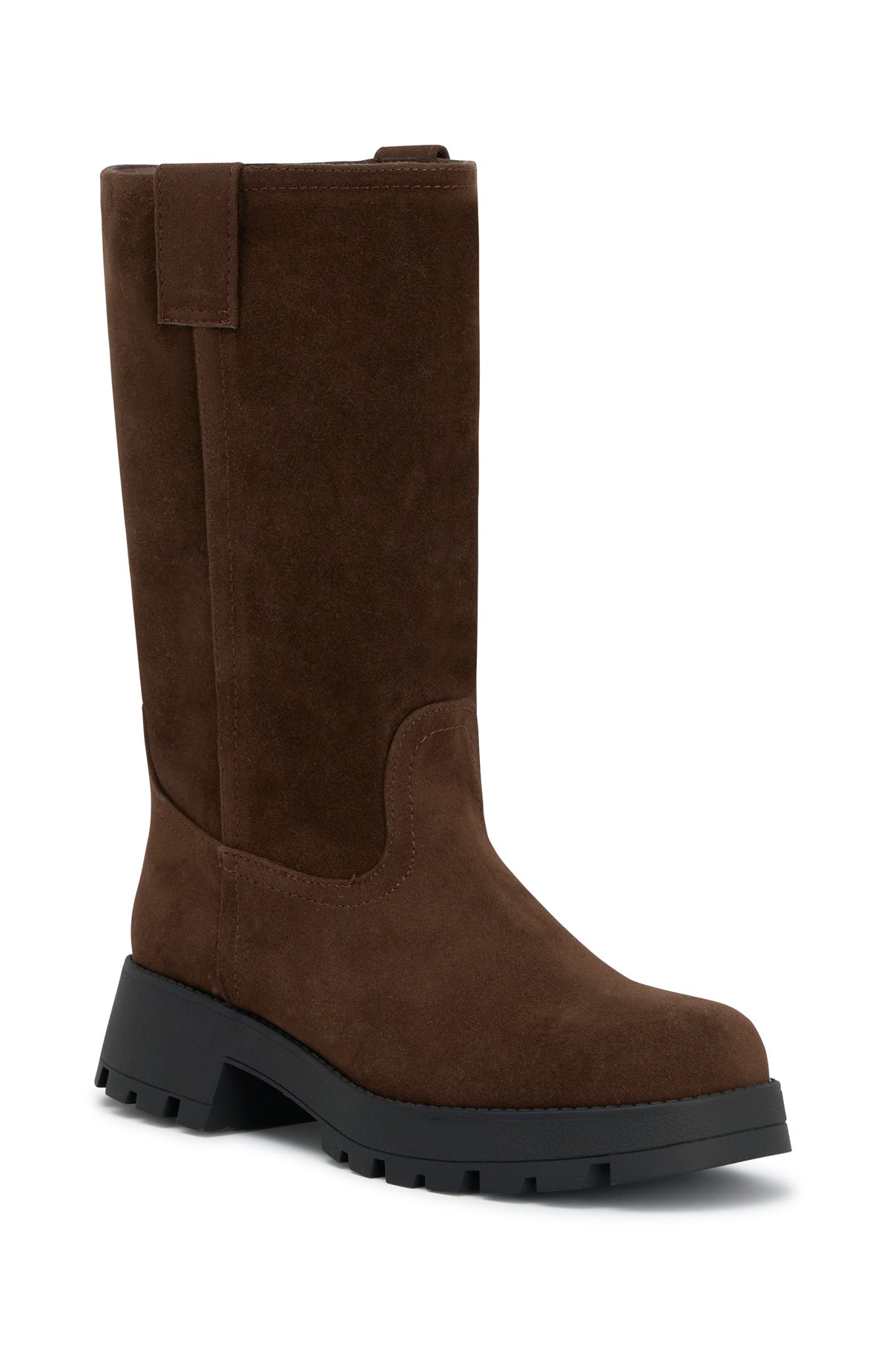 White Fox Rita Boots Chocolate Faux Suede