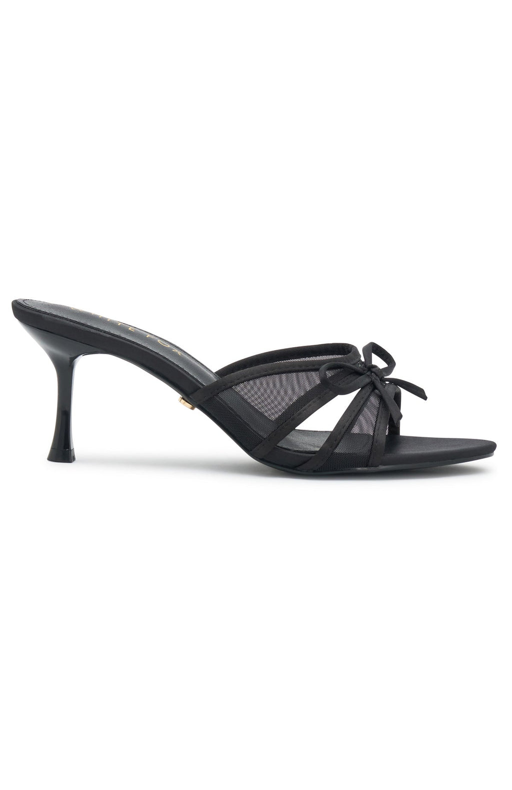 White Fox Wallace Mules Black Mesh