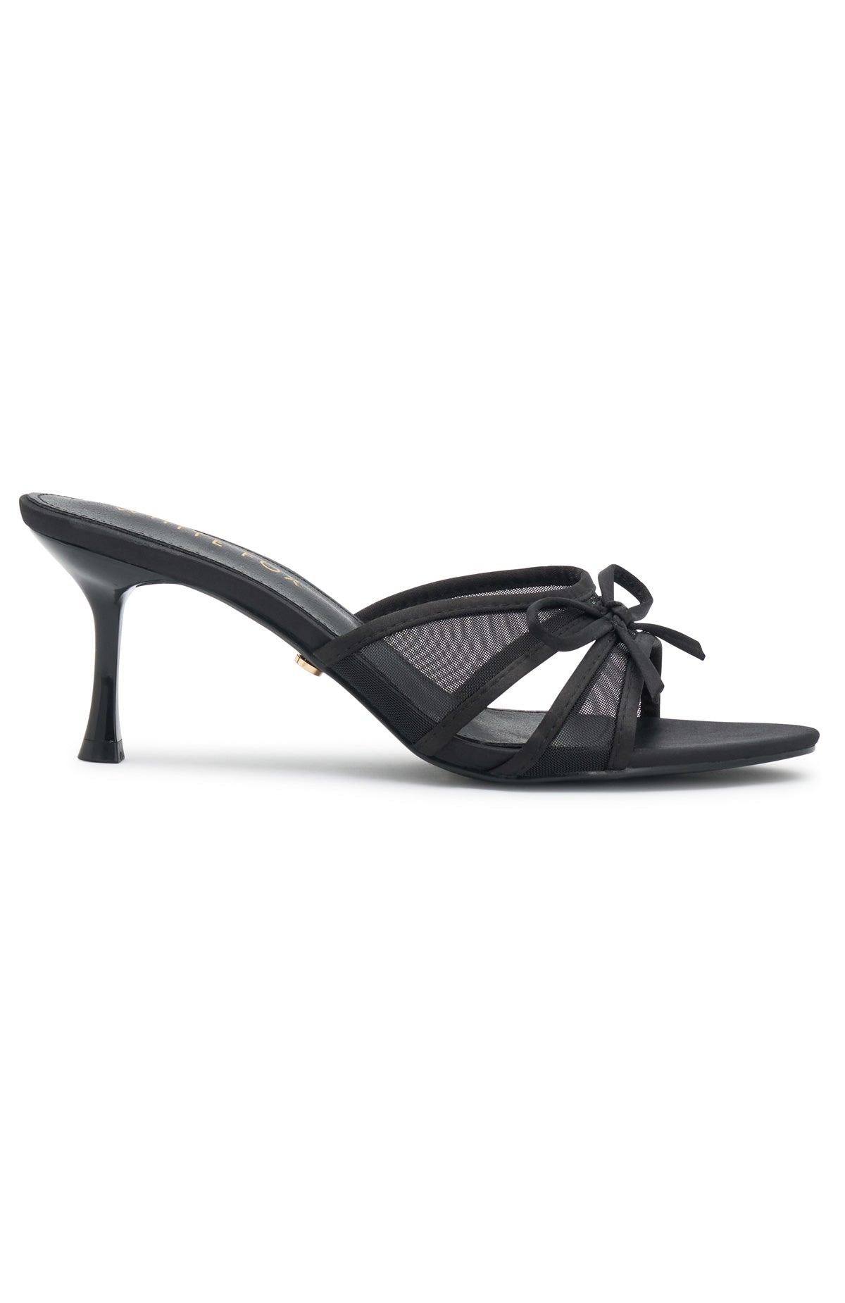 White Fox Wallace Mules Black Mesh