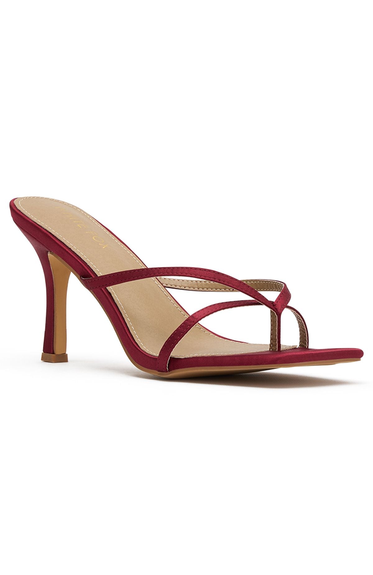 White Fox Julietta Heels Burgundy Satin