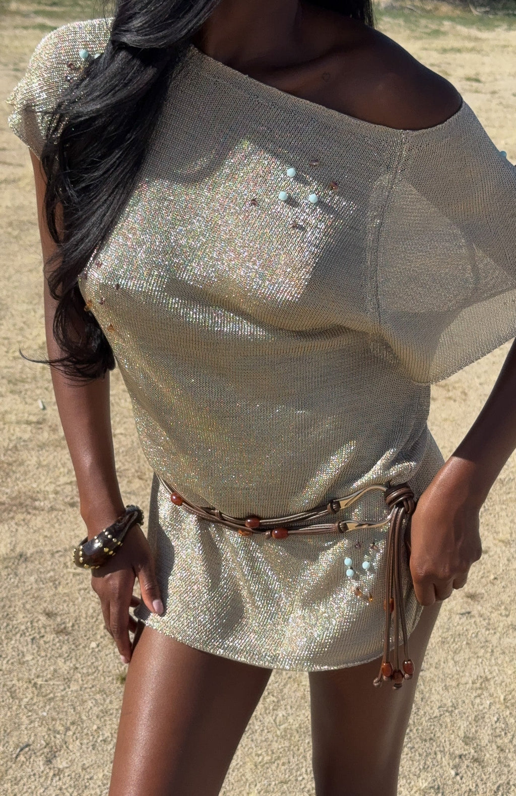 White Fox Sayge Wrap Belt Chocolate