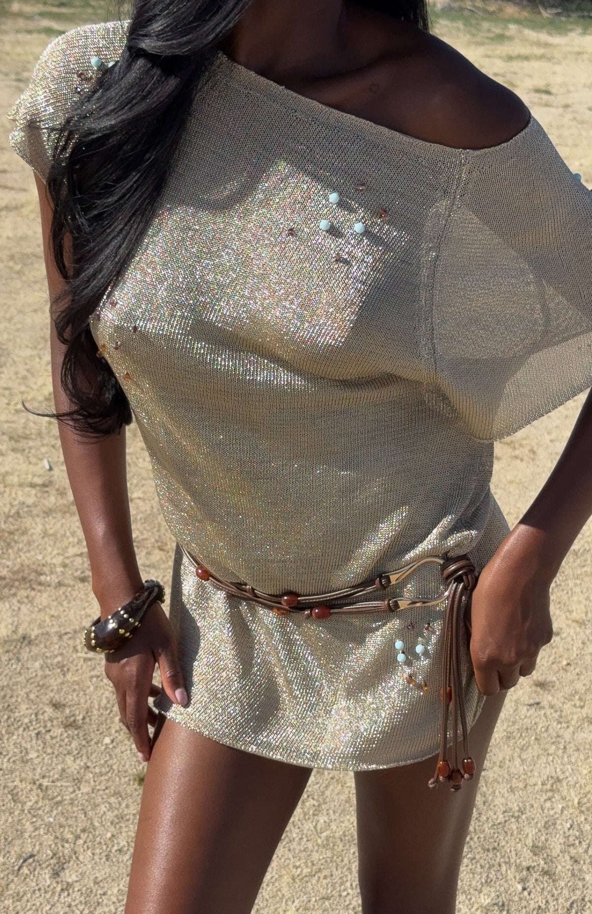 White Fox Sayge Wrap Belt Chocolate