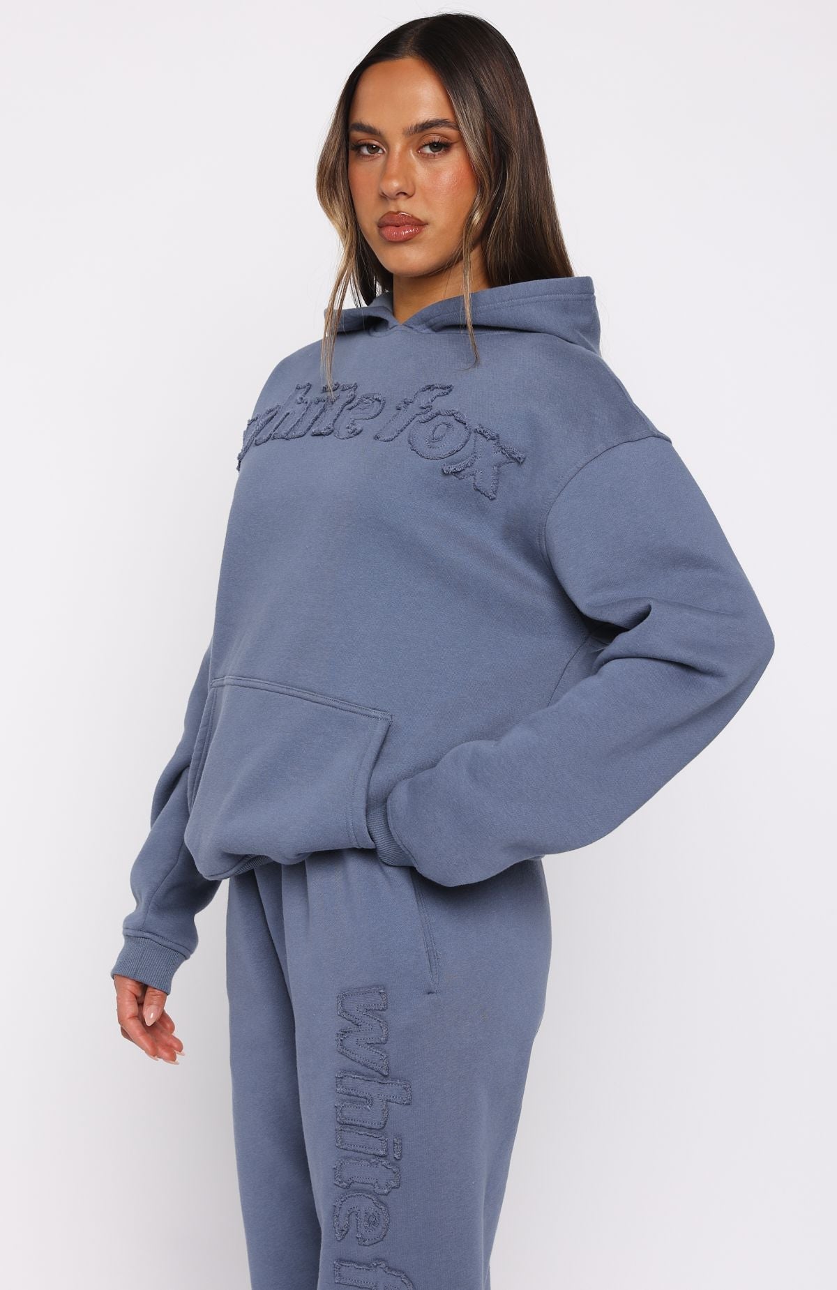 White Fox From The Archives Lexi Oversized Hoodie Ocean