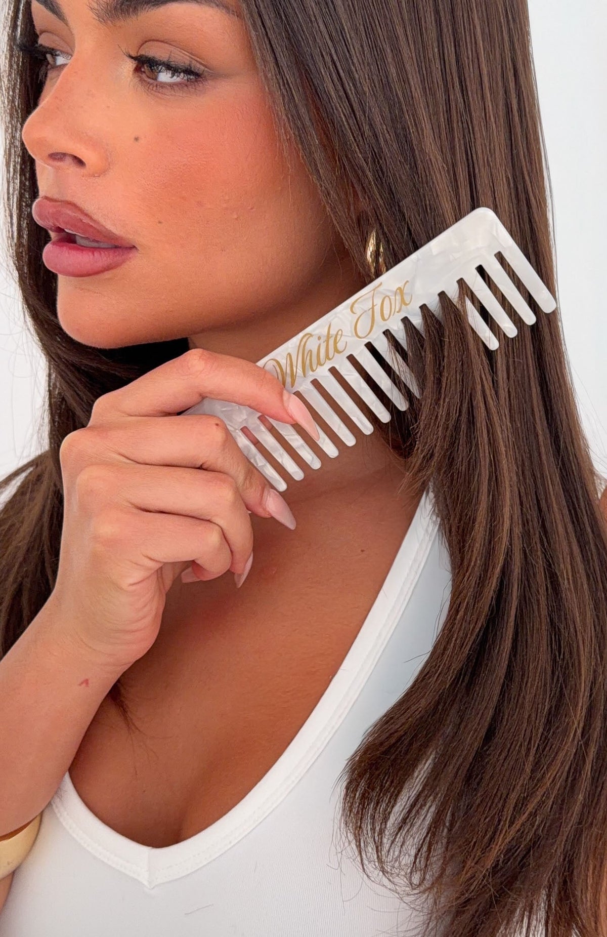 White Fox Cammy Hair Clip & Comb Set Pearl