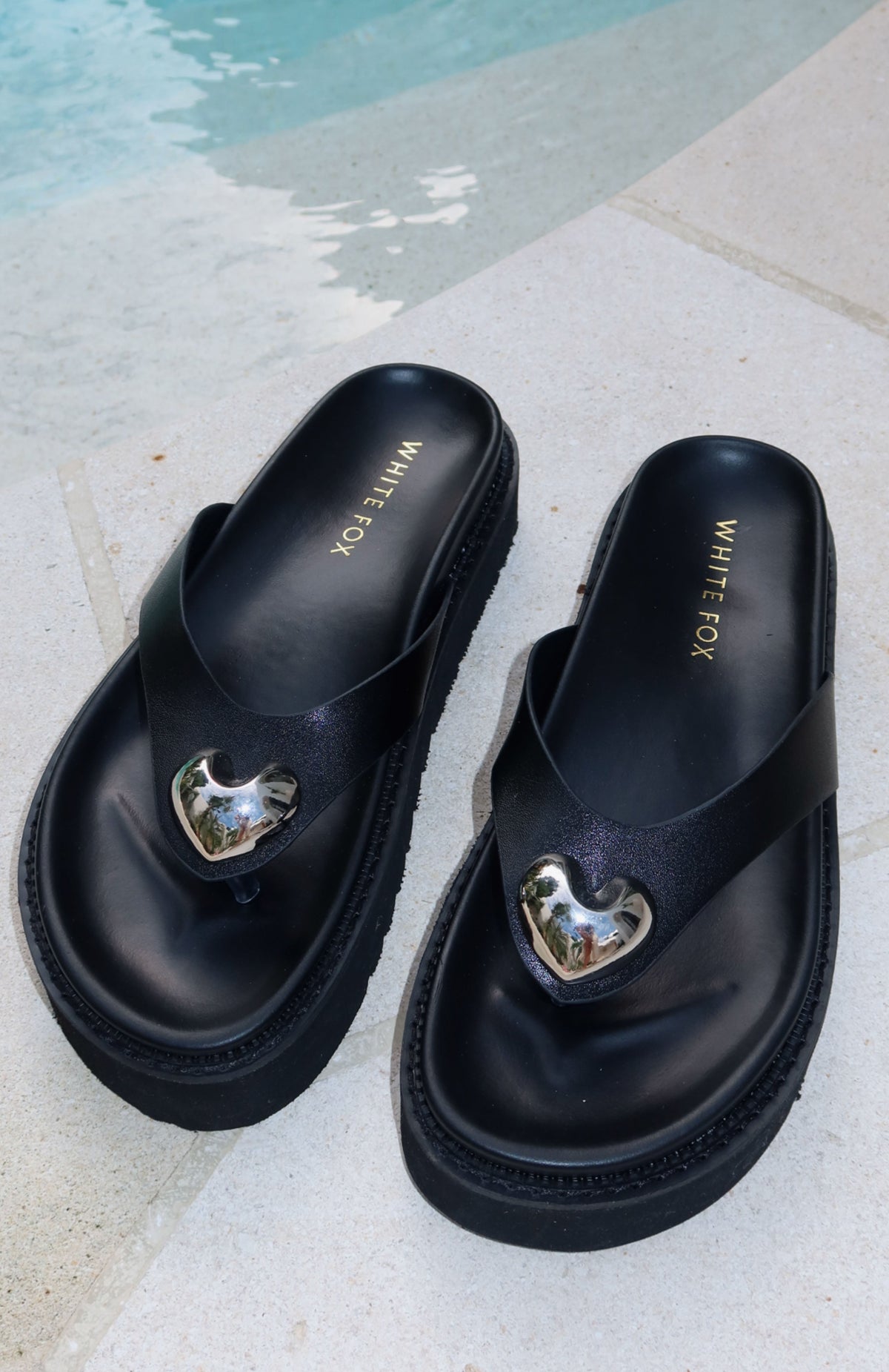White Fox Julijana Sandals Black