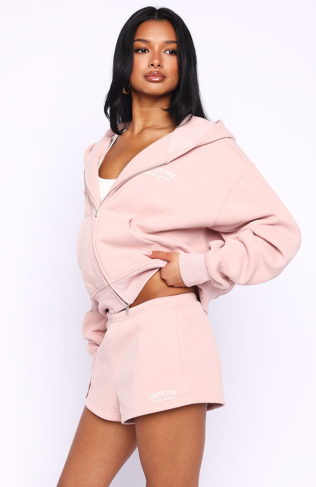 White Fox Can't Miss It Lounge Shorts Dusty Pink