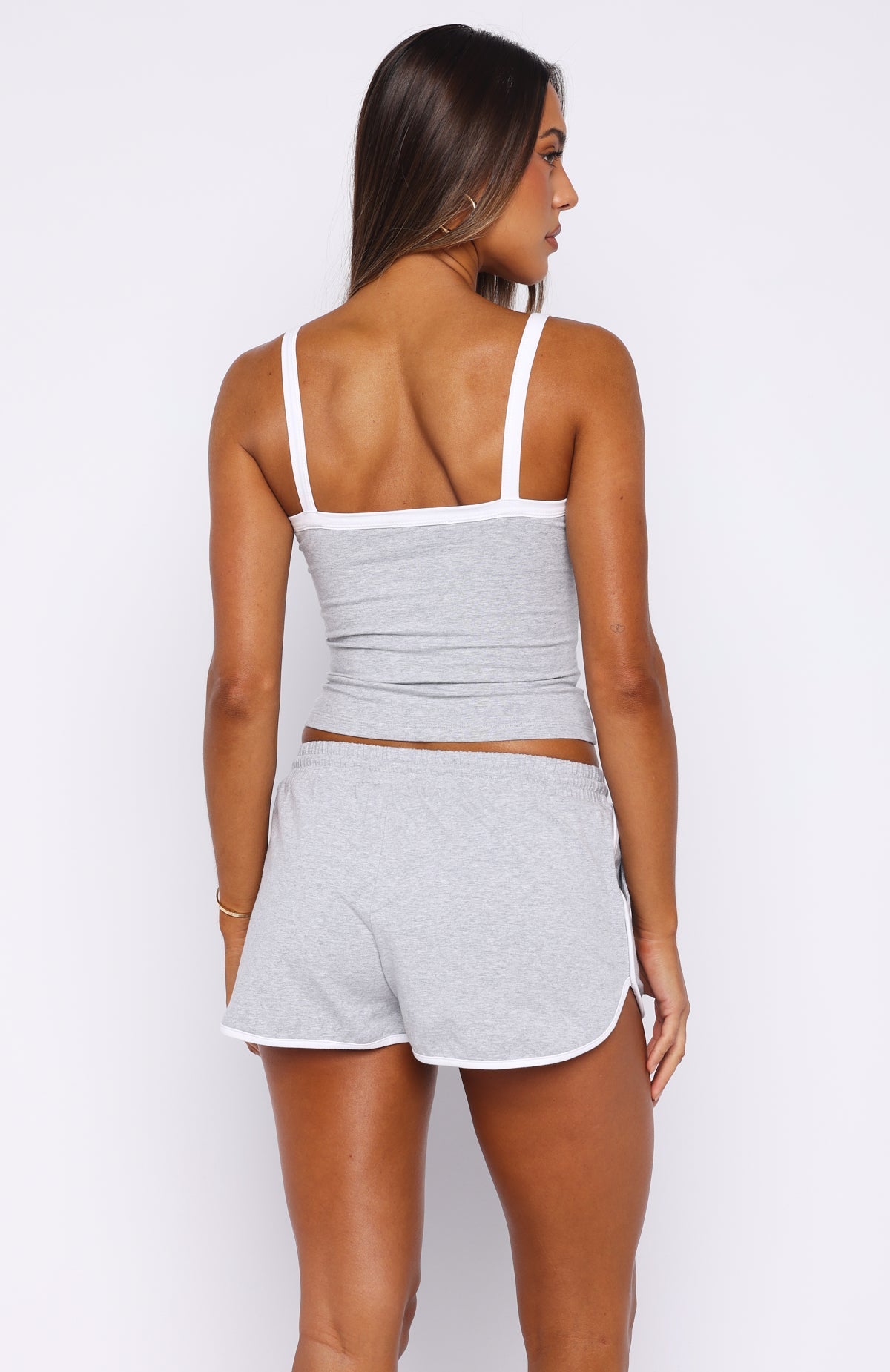 White Fox All The Time Relaxed Shorts Grey Marle