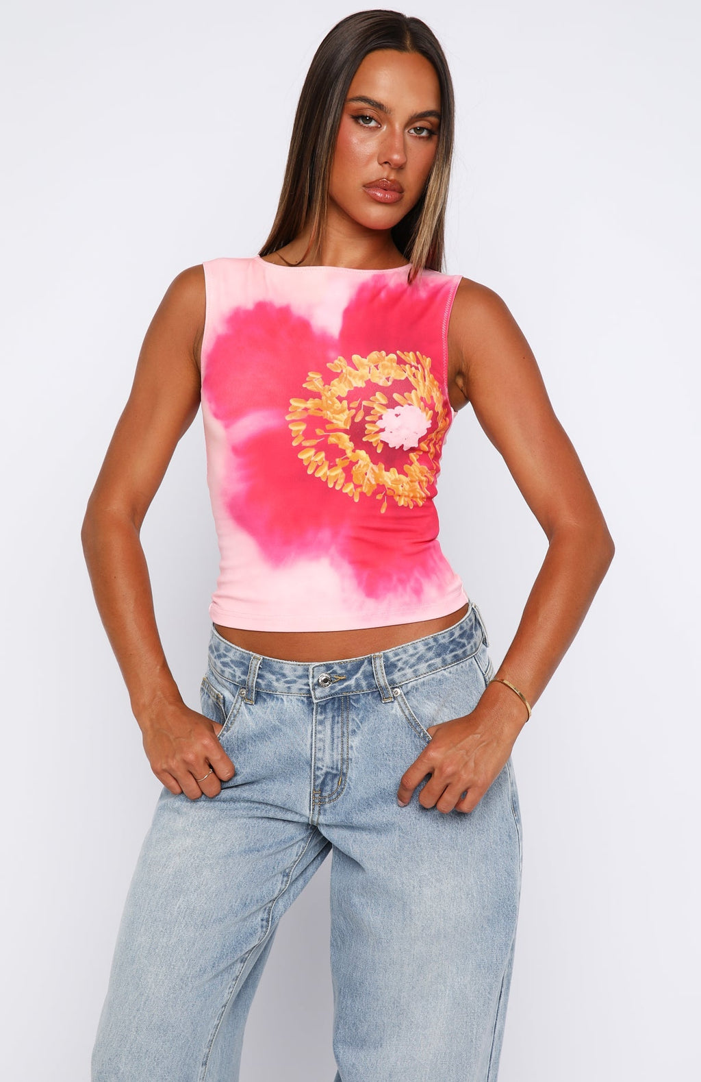White Fox Sundance Tank Top Sugarbud Bloom