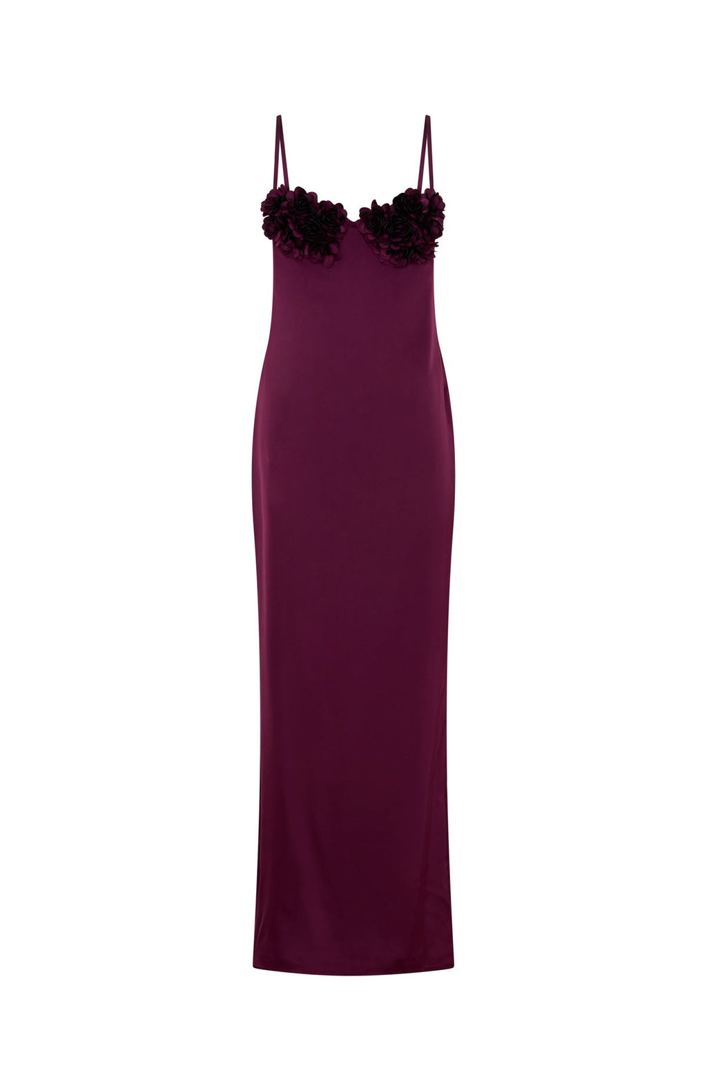White Fox Sweet Petal Maxi Dress Burgundy