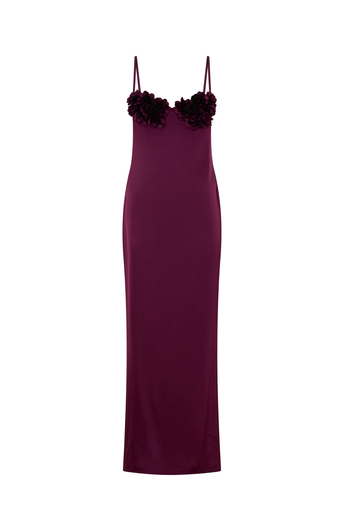 White Fox Sweet Petal Maxi Dress Burgundy
