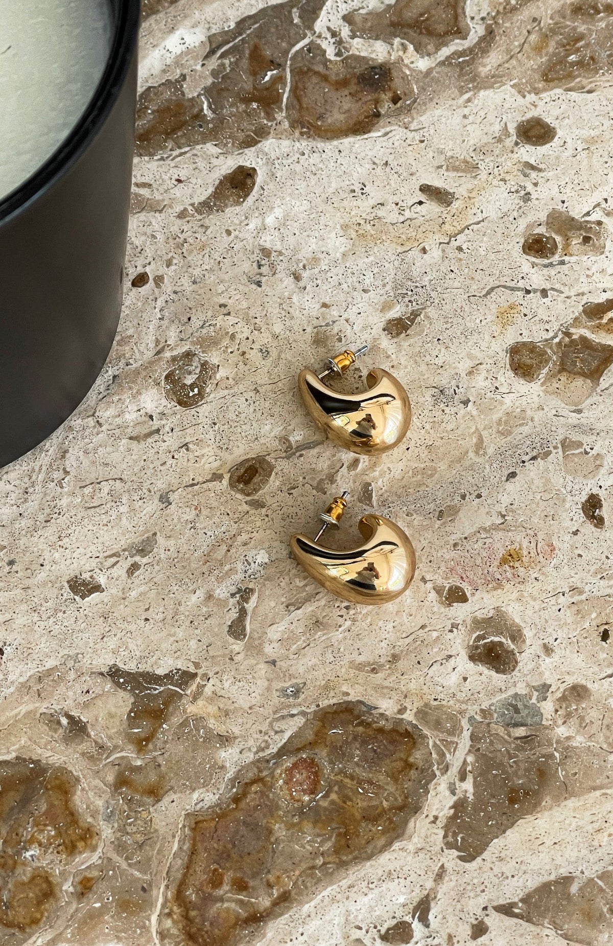White Fox Arabella Earrings Gold