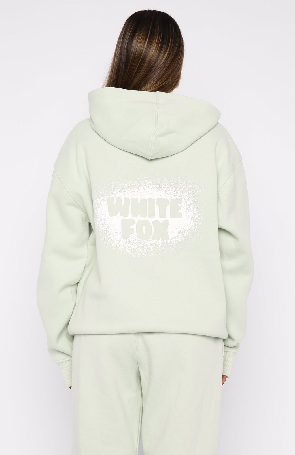 White Fox 11th Street Keeping It Real Oversized Hoodie Iced Matcha