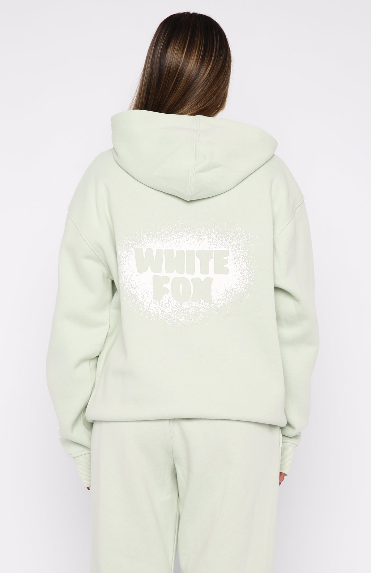 White Fox 11th Street Keeping It Real Oversized Hoodie Iced Matcha