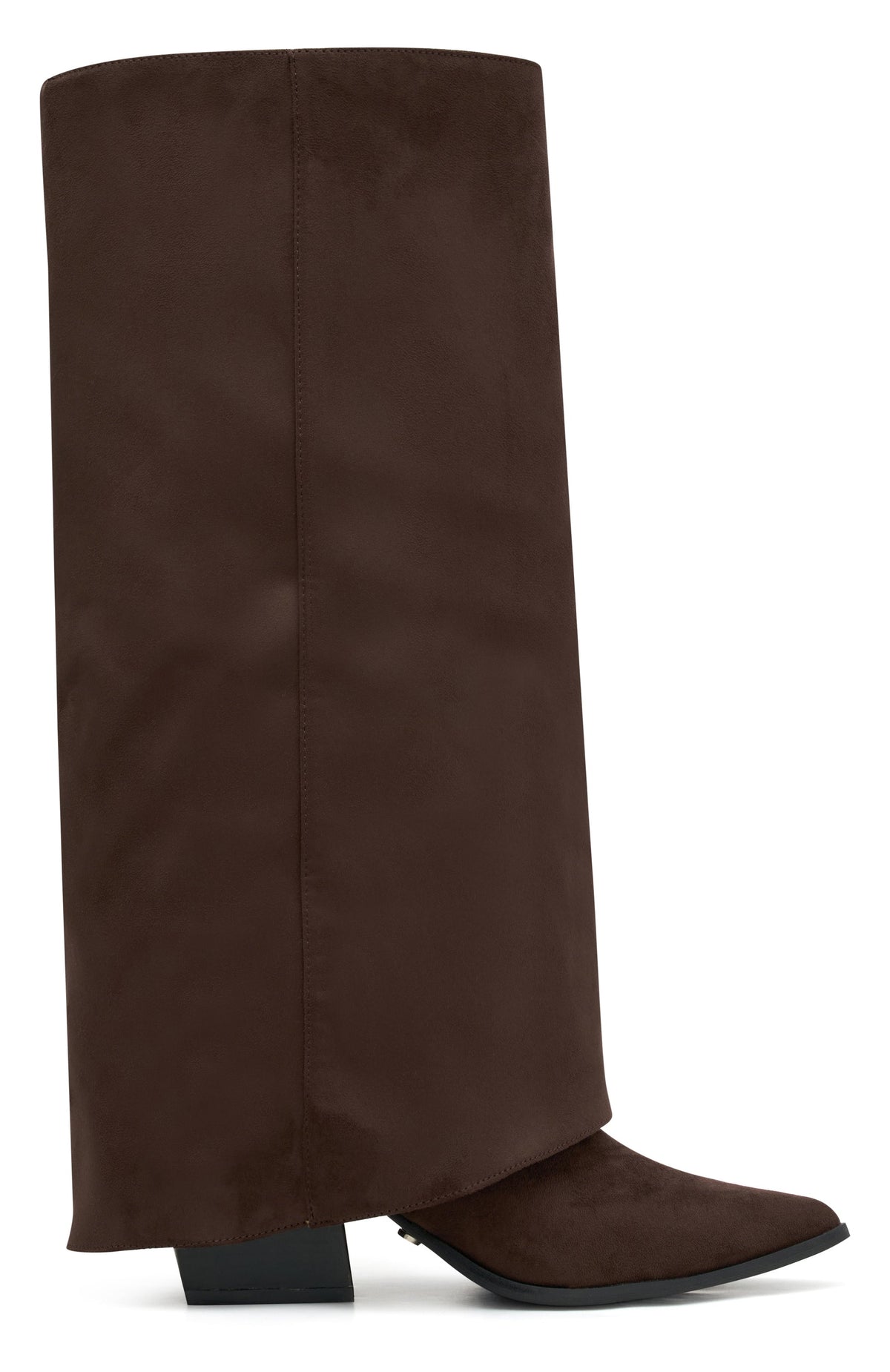 White Fox I'm That Girl Knee High Boots Chocolate Faux Suede