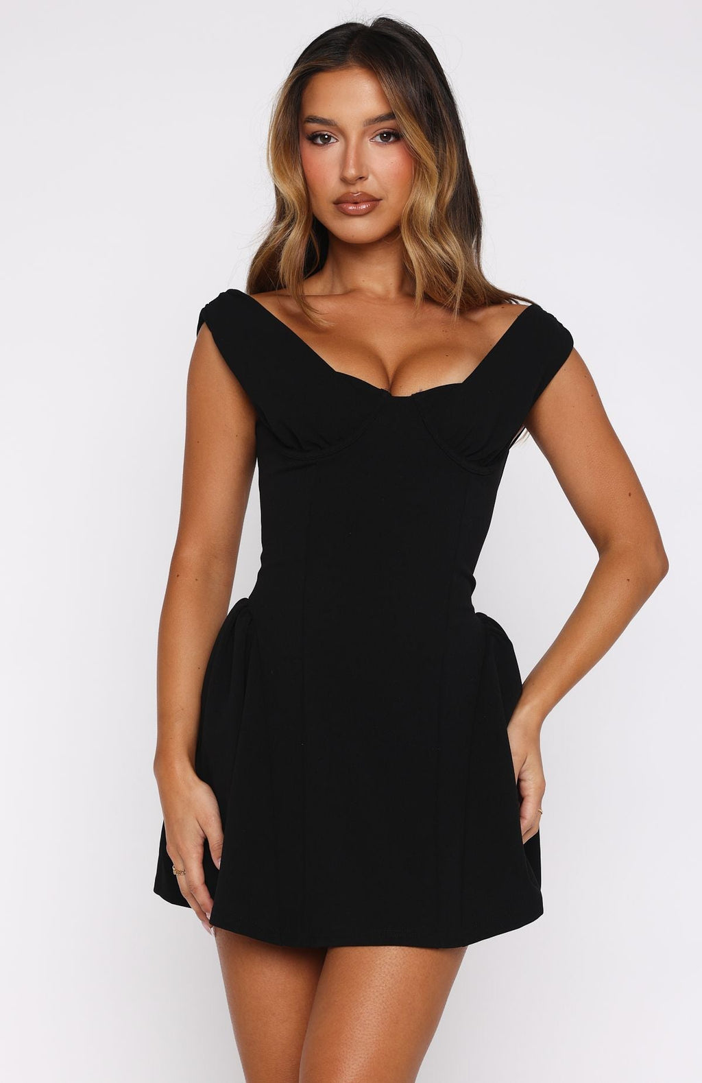 White Fox Pretty Problems Mini Dress Black