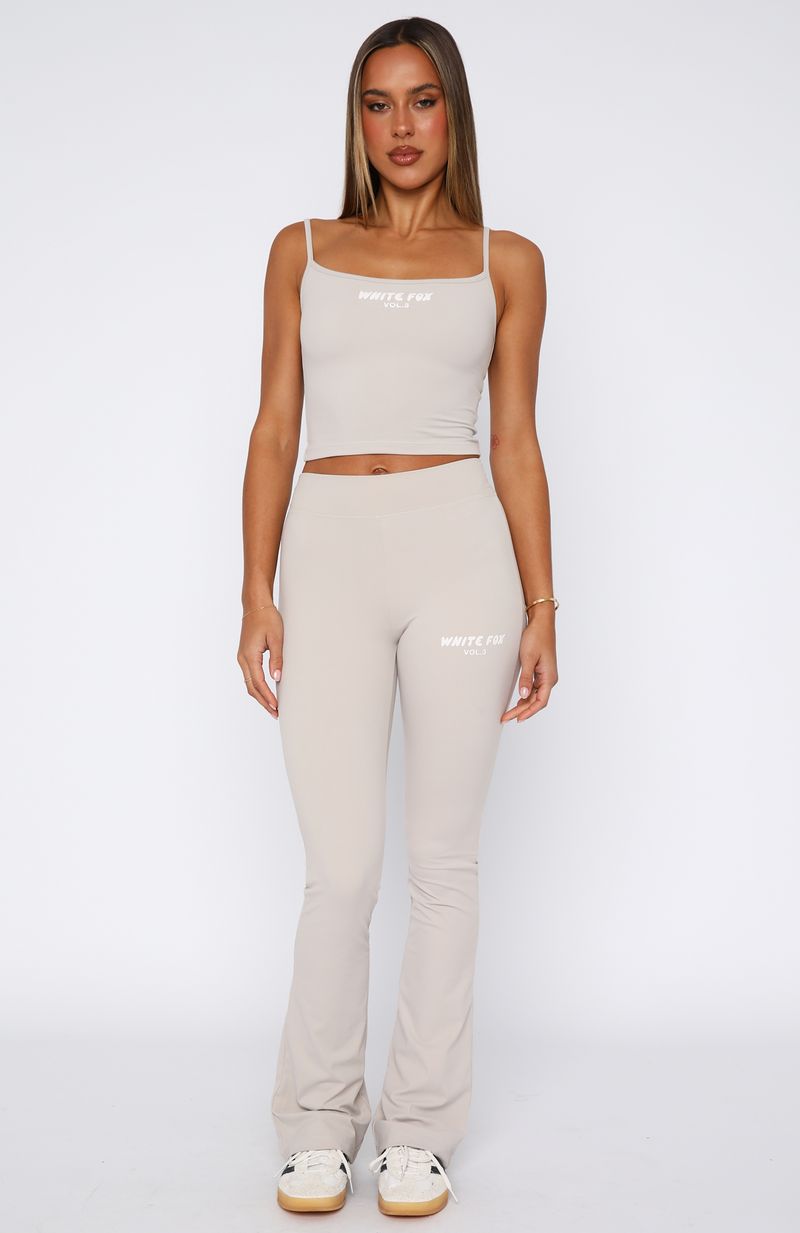 White Fox Offstage Flare Pants Moon