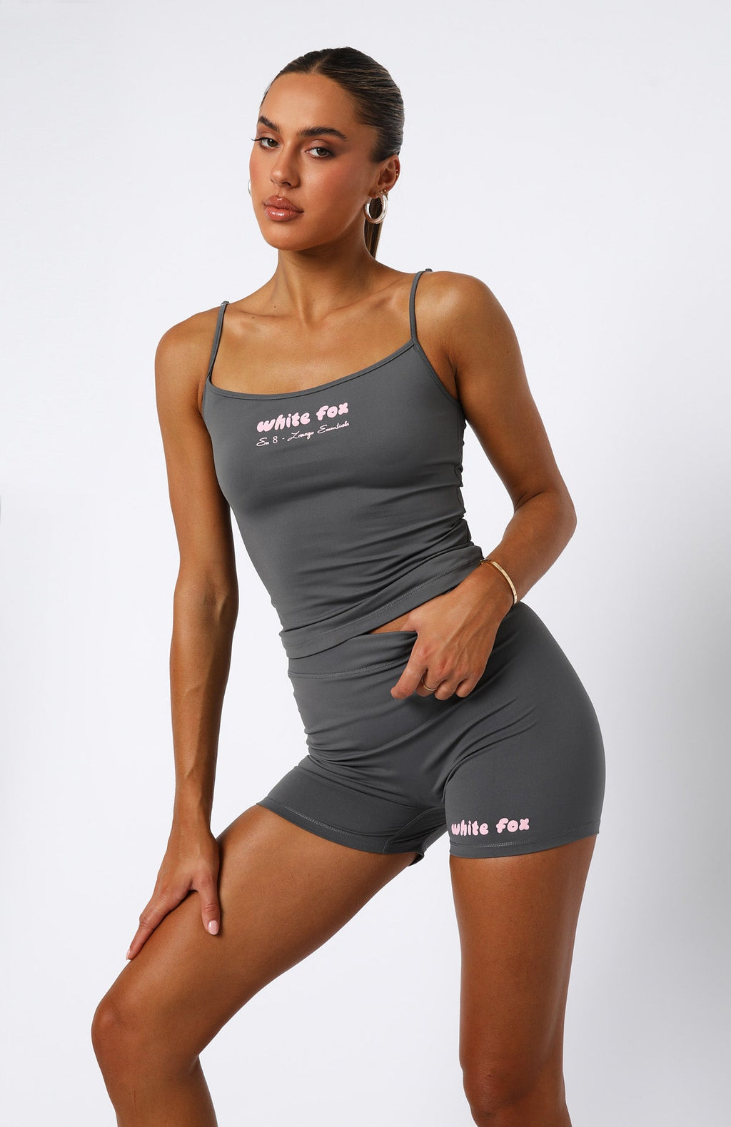 White Fox Era 8 Singlet Slate