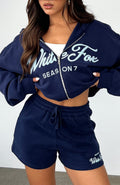 White Fox Season 7 Zip Front Hoodie Deep Sea