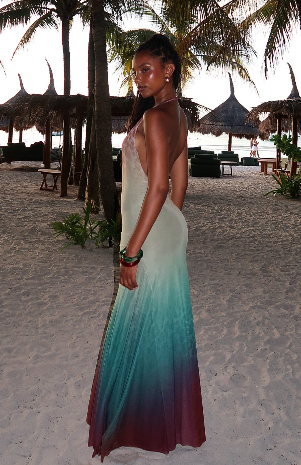 White Fox The Flirt Maxi Dress Opal Halo