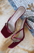 White Fox Julietta Heels Burgundy Satin