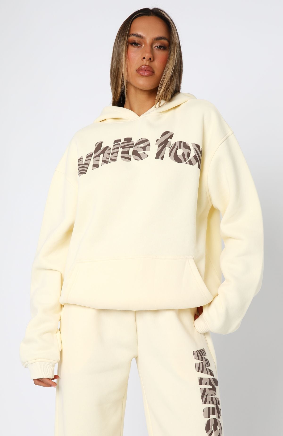 White Fox From The Archives Maya Oversized Hoodie Lemon