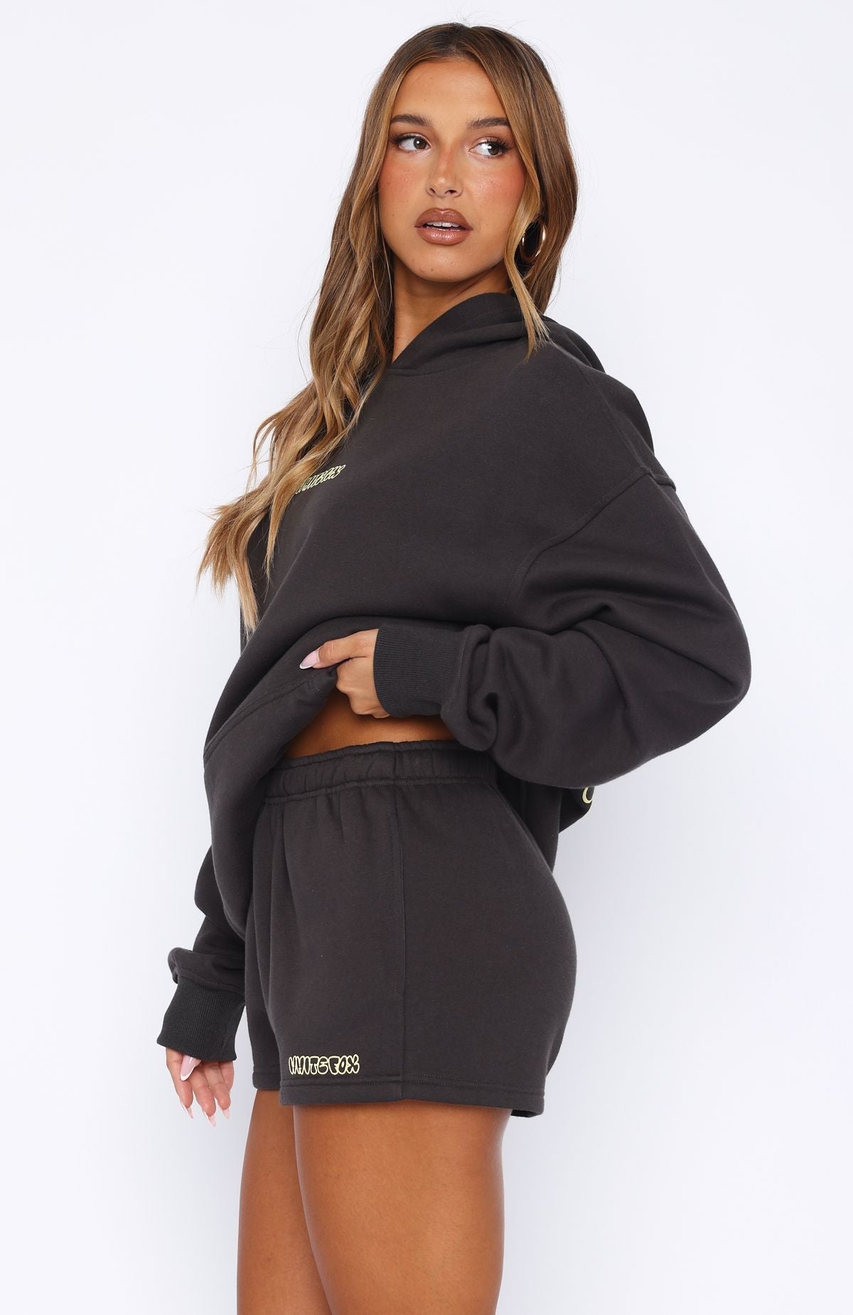 White Fox Take A Guess Lounge Shorts Charcoal