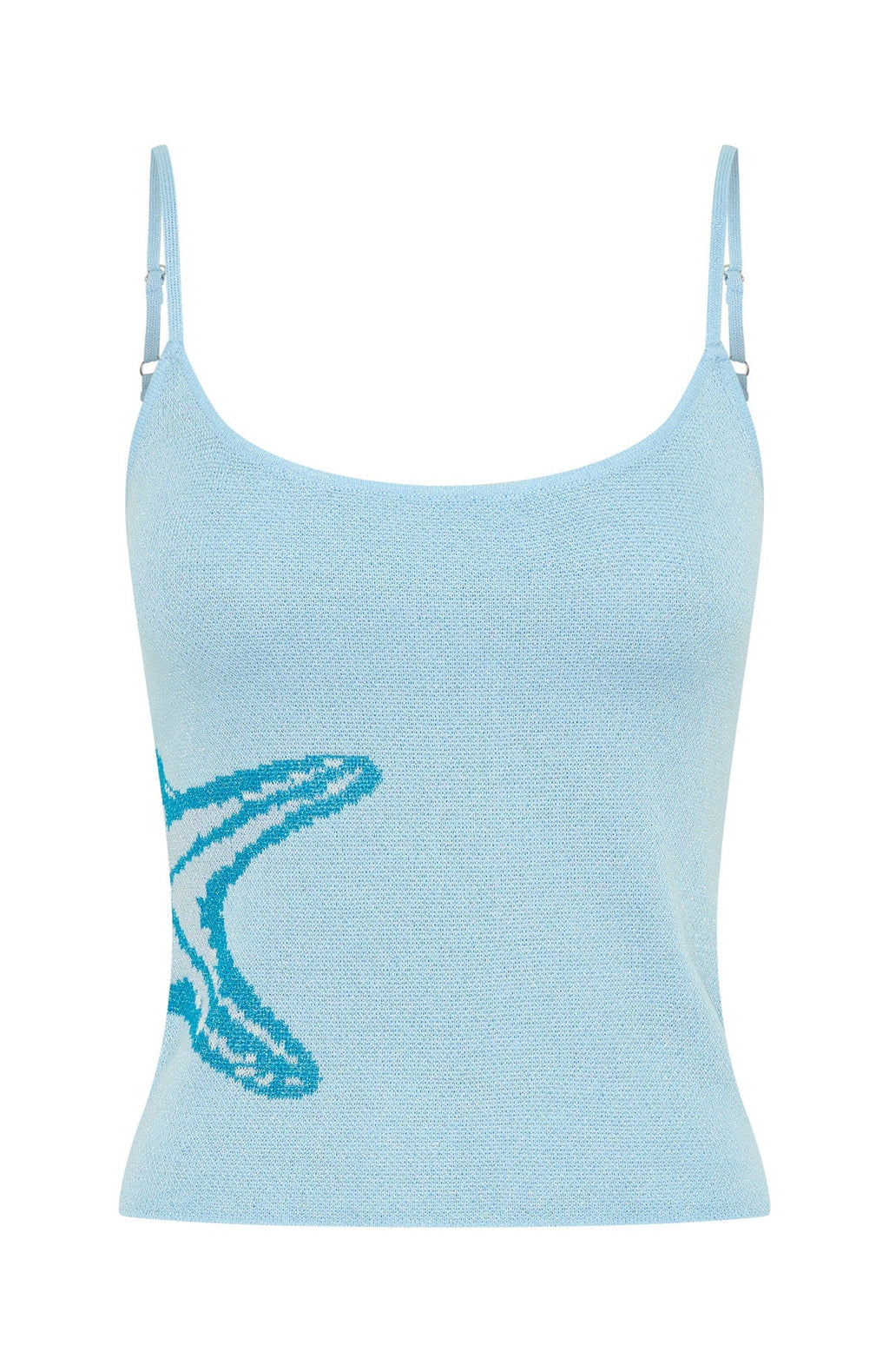 White Fox Good Energy Always Knit Top Azure