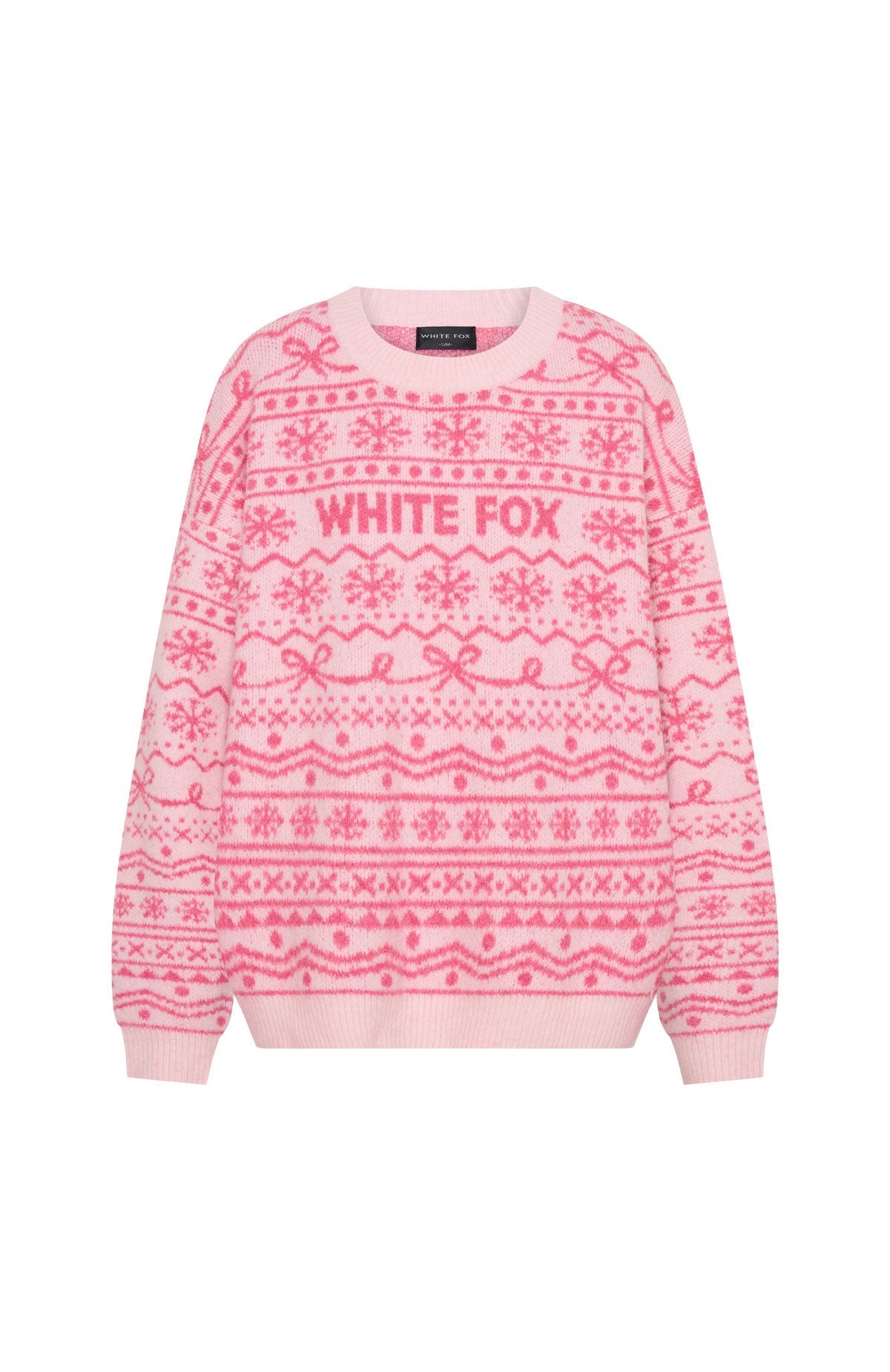 White Fox Arctic Fire Knit Sweater Baby Pink