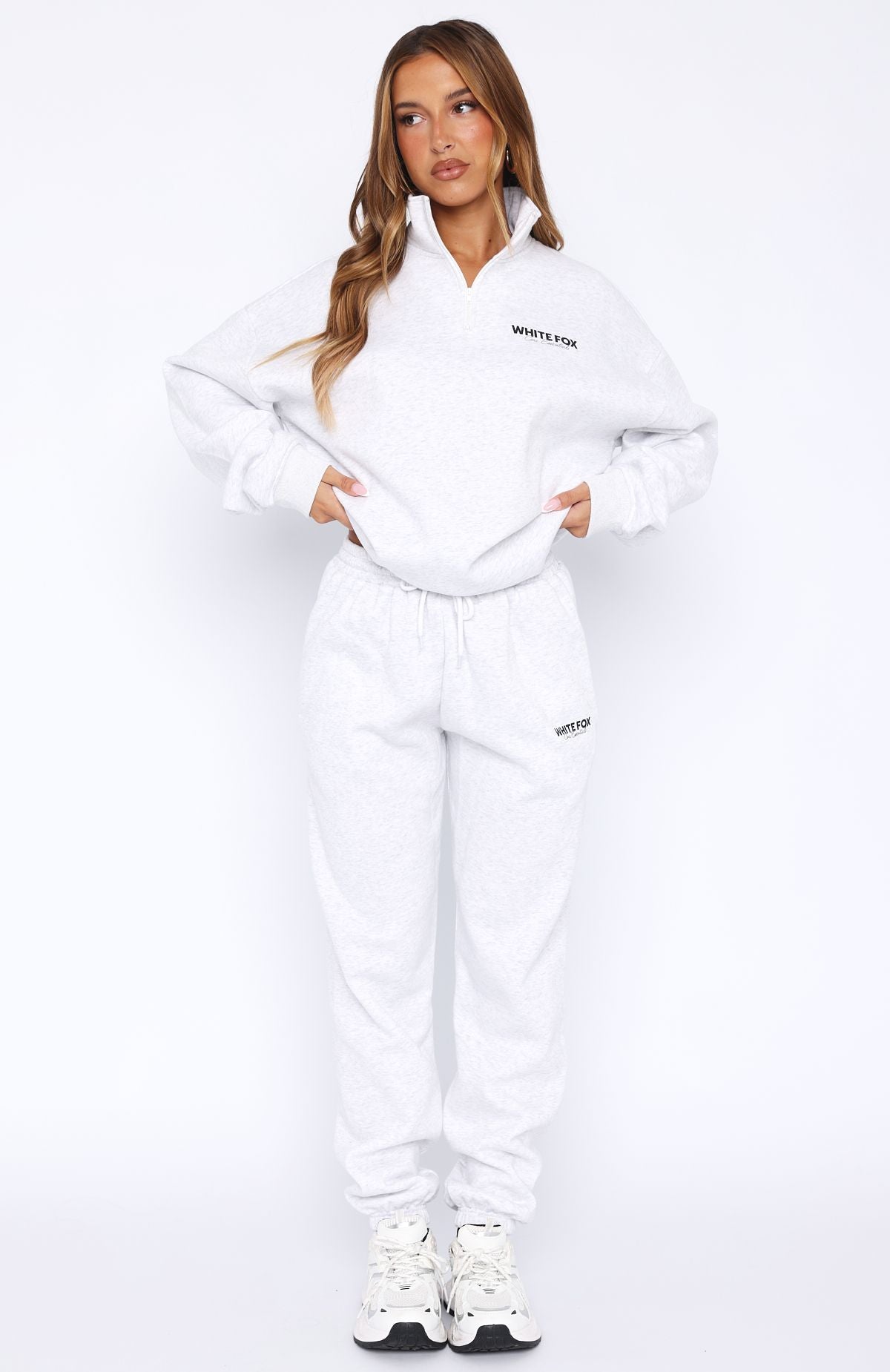 White Fox Core Essentials Sweatpants Grey Marle