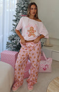 White Fox Sweetheart Pyjama Pants Gingerbread Twist
