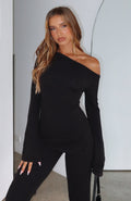 White Fox We'll Be Fine Long Sleeve Top Black