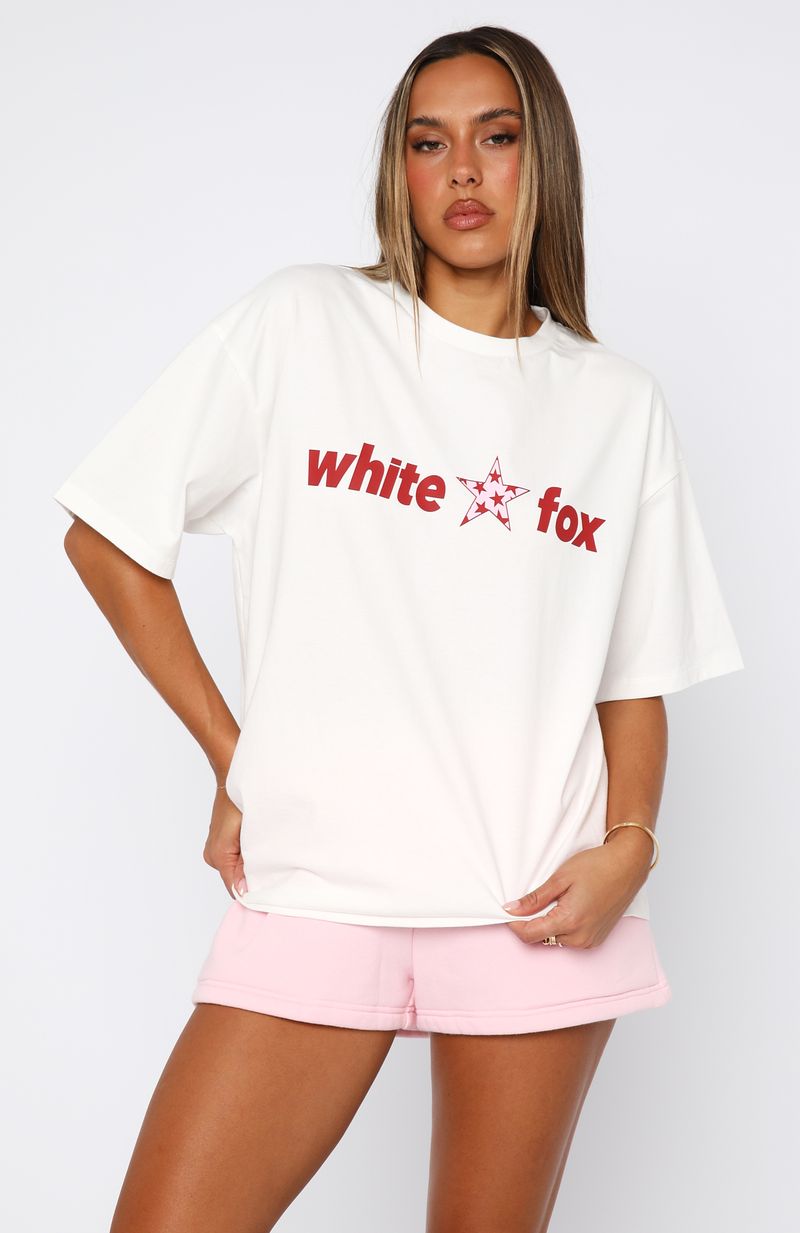 White Fox From The Archives Mila Oversized Tee White