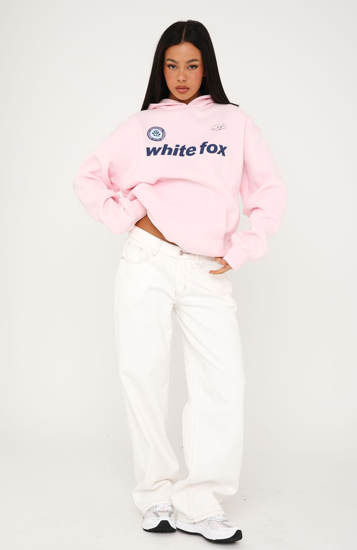 White Fox No Matter What Happens Oversized Hoodie Posy