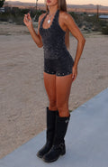 White Fox Rafferty Knee High Boots Black PU