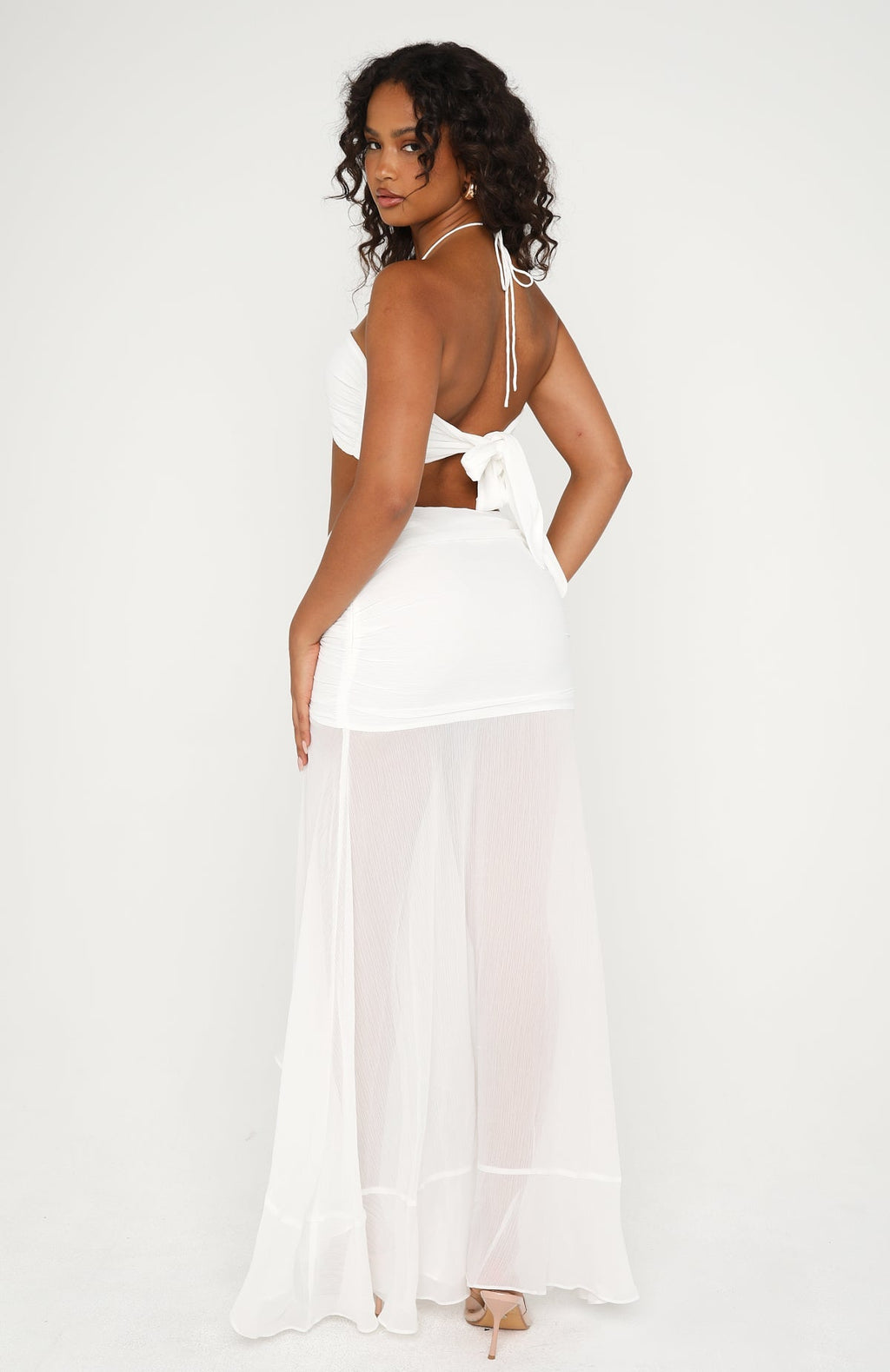 White Fox White Whisper Maxi Skirt Off White