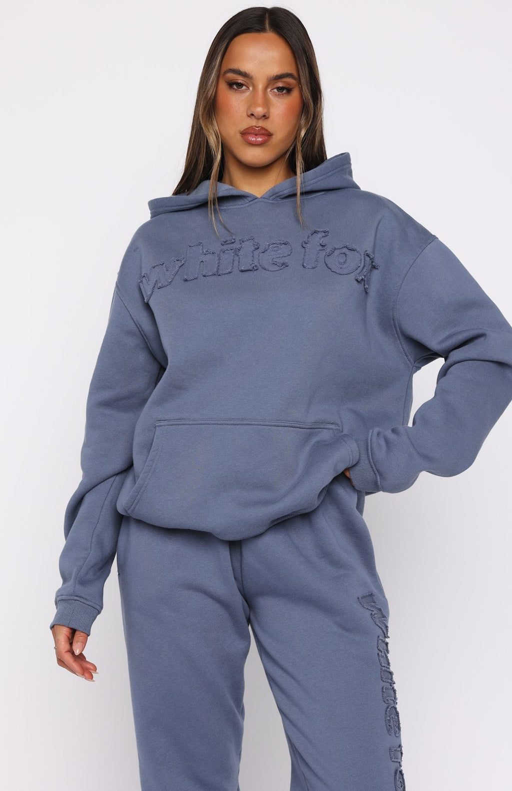 White Fox From The Archives Lexi Oversized Hoodie Ocean