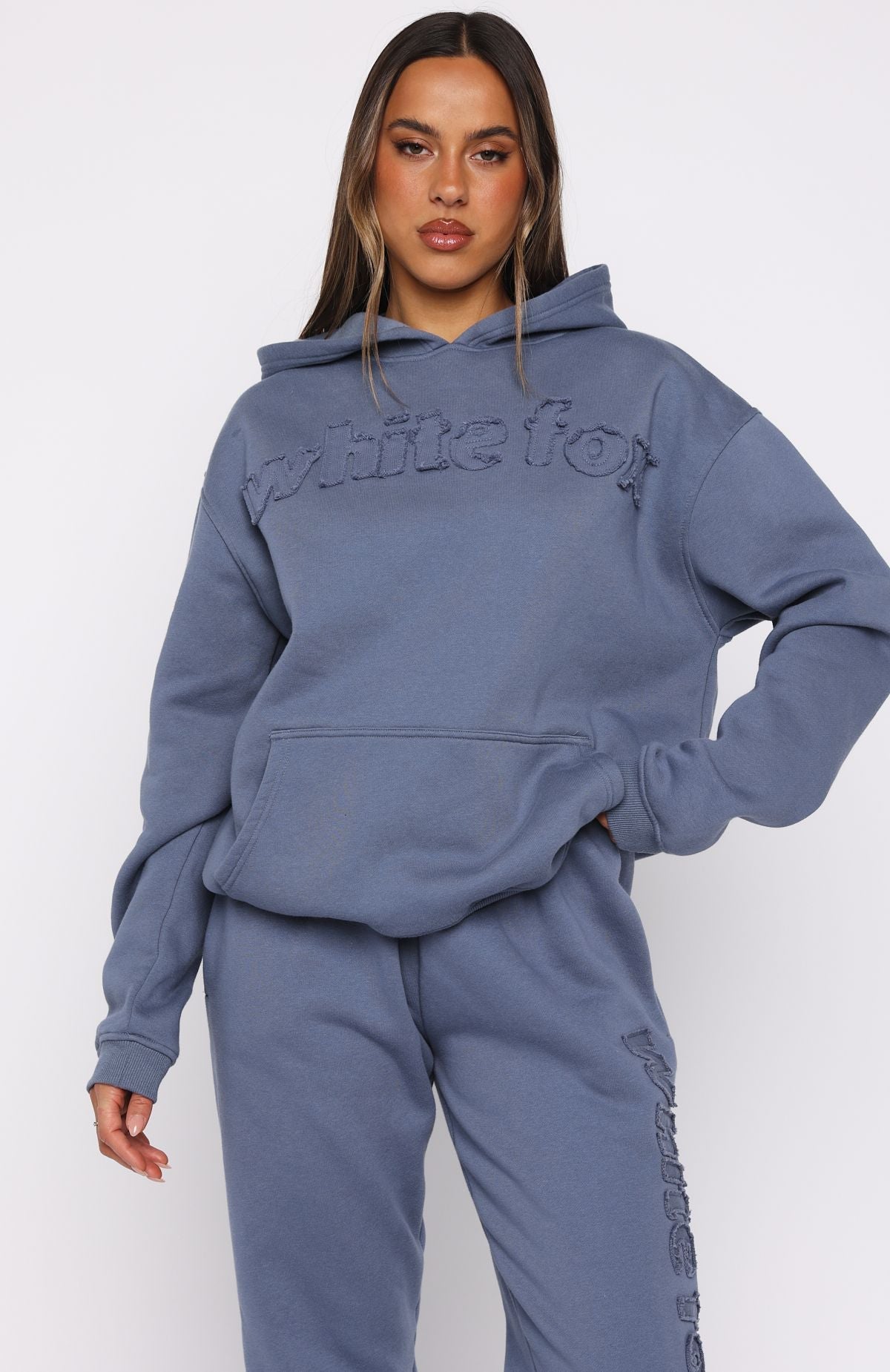 White Fox From The Archives Lexi Oversized Hoodie Ocean