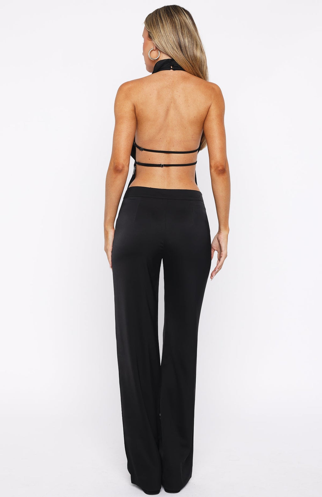 White Fox Time Passes Dress Pants Black