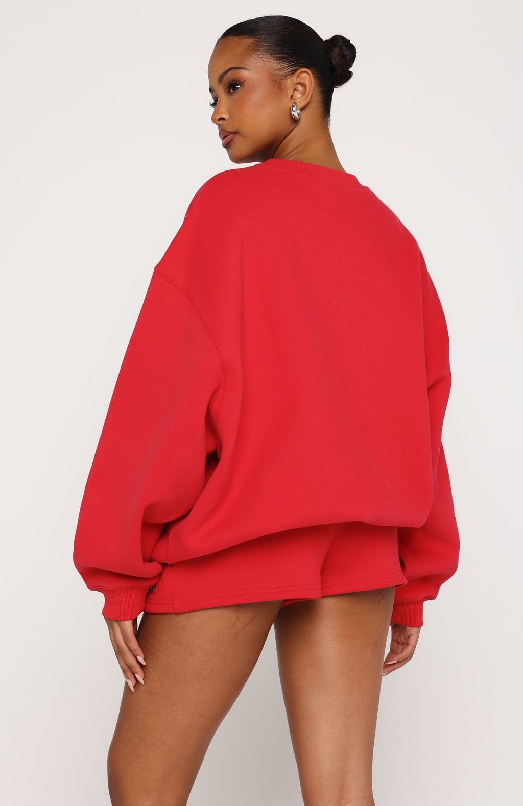 White Fox Test Drive Oversized Sweater Red