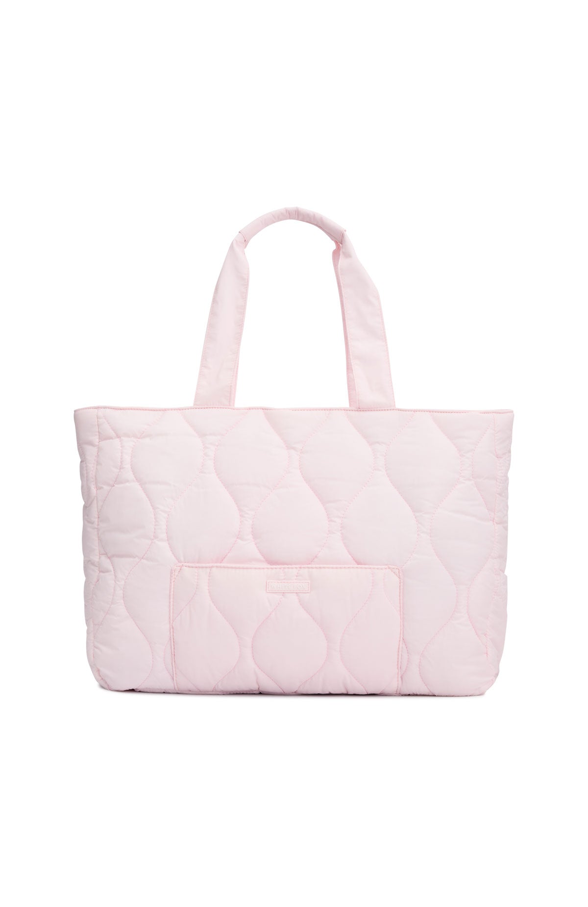 White Fox Always Moving Quilted Tote Bag Ballet Pink